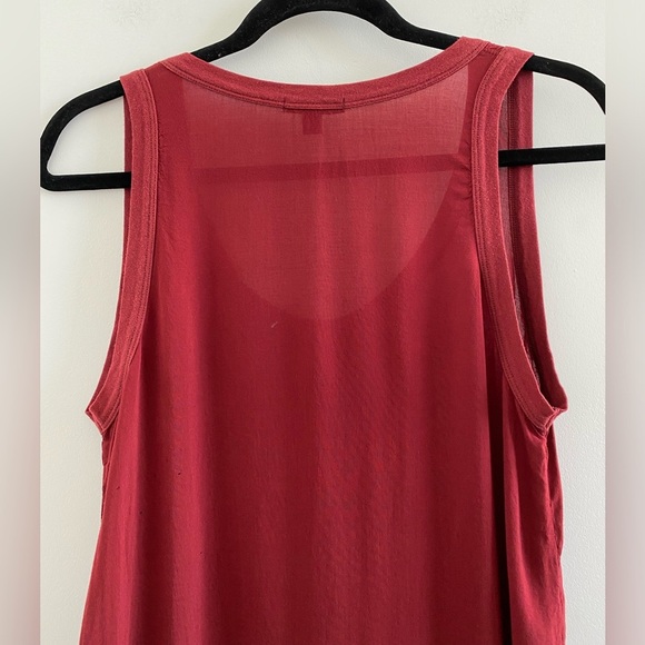 James Perse Maroon High-Low Woven Tank Size 1 (Small) - Picture 10 of 11